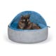 Self-Warming Kitty Bed Hooded, Blue/Gray 20