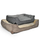 Self-warming Lounge Sleeper, Brown/Black Squares