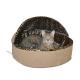 Deluxe Thermo-Kitty Bed Tan/Leopard