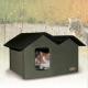 Outdoor Kitty House Extra-Wide, Unheated, Olive
