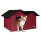 Outdoor Kitty House Extra-Wide, Unheated, Barn Red