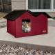 Outdoor Kitty House Extra-Wide, Unheated, Barn Red