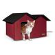 Outdoor Heated Kitty House Extra-Wide, Barn Red