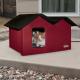 Outdoor Heated Kitty House Extra-Wide, Barn Red