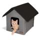 Outdoor Kitty House, Gray, Unheated