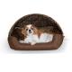 Thermo-Hooded Lounger Bed, Chocolate/Leopard