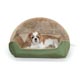 Thermo-Hooded Lounger Bed, Sage/Tan