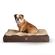 Feather-Top Ortho Bed MD, Chocolate/Tan