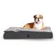Feather-Top Ortho Bed LG, Charcoal/Gray