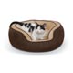 Round n' Plush Bolster Bed, Chocolate/Tan SM