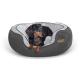 Round n' Plush Bolster Bed, Charcoal/Gray SM