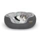 Round n' Plush Bolster Bed, Charcoal/Gray SM