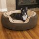 Round n' Plush Bolster Bed, Chocolate/Tan MD